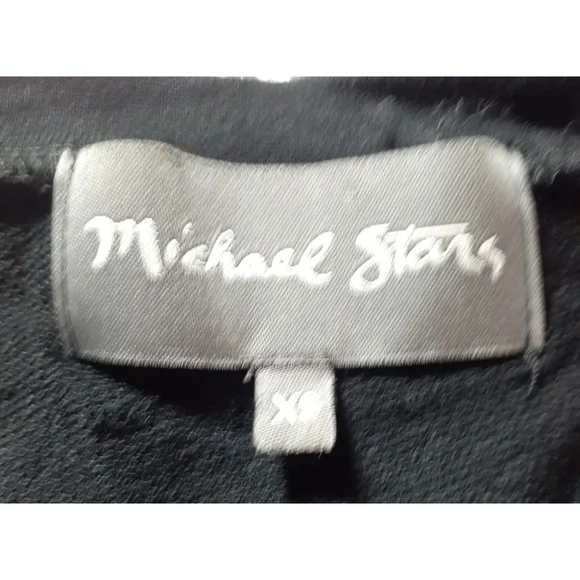 Michael Stars Dress Size X-Small Black Shantelle 100% Lambskin‎ Leather and Knit - Picture 9 of 10